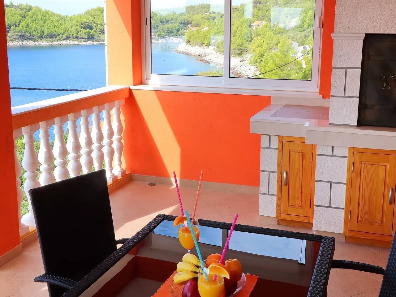 Holiday Home Adriatic View-Two Bedroom Apartment with Terrace and Sea View in Blato, Korcula