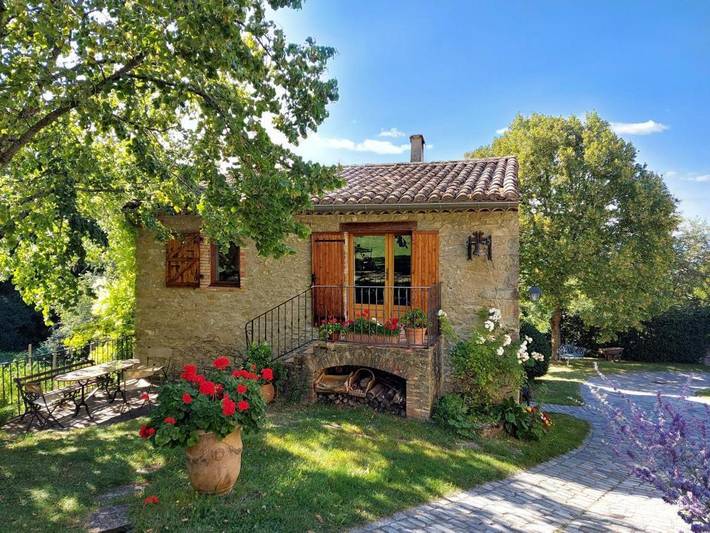 Maison de vacances pour 4 personnes, avec Terrasse et Jardin ainsi que Piscine et Vue