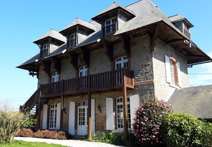 Cottage pour 2 personnes, avec vue ainsi que jardin et balcon dans Le Vicel
