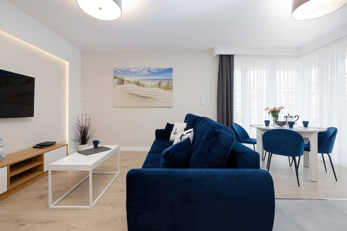 Cały apartament, Apartment with Balcony | Pool, Gym, 100 m to the Beach in Rewal, Powiat gryficki