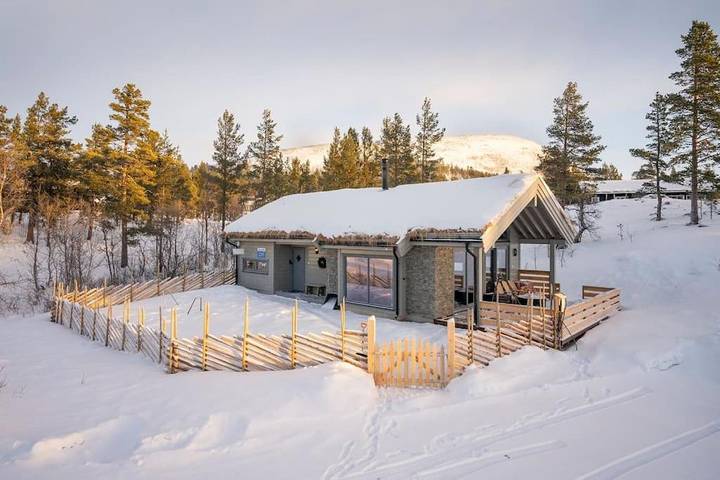 Feriehus for 9 personer, med Terrasse og Hage i Jotunheimen