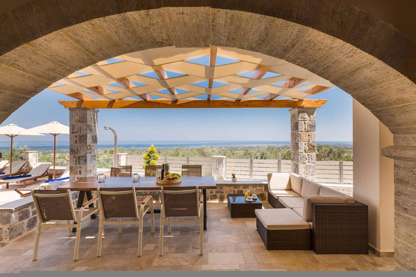 Family Villa w/Private Pool, Bbq area and Sea View in Mesi, Rethymno e dintorni