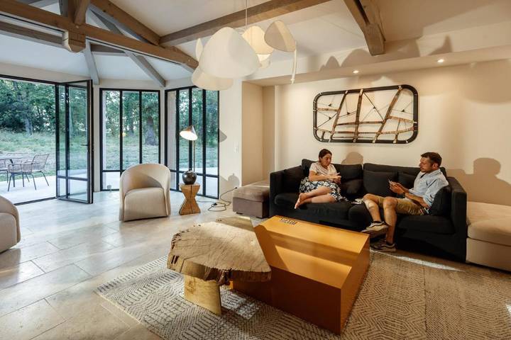 Location de vacances pour 3 personnes, avec Terrasse et Jardin ainsi que Piscine et Vue à Marssac-sur-Tarn