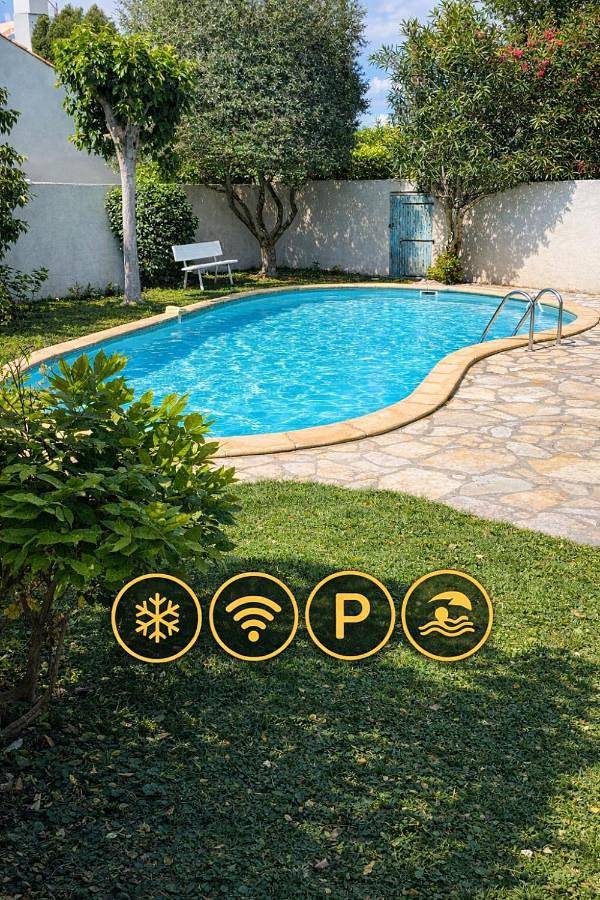 Villa für 6 Personen, mit Terrasse und Garten sowie Pool