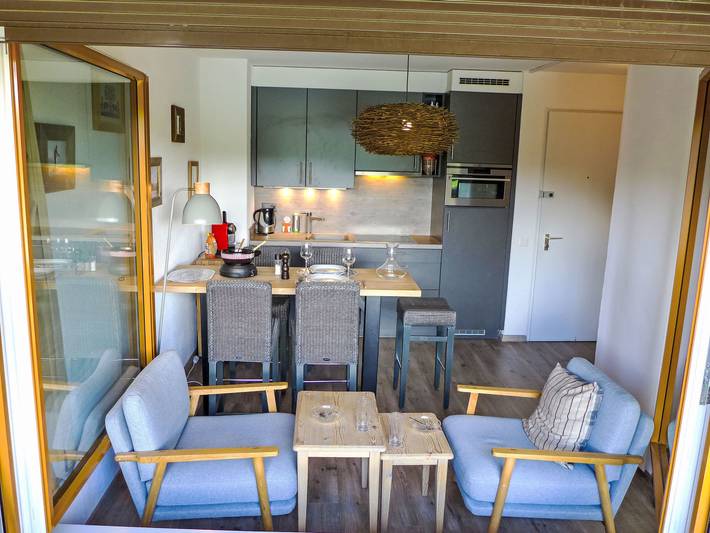 Ferienwohnung für 2 Personen, mit Balkon und Seeblick sowie Garten im Wallis - 3