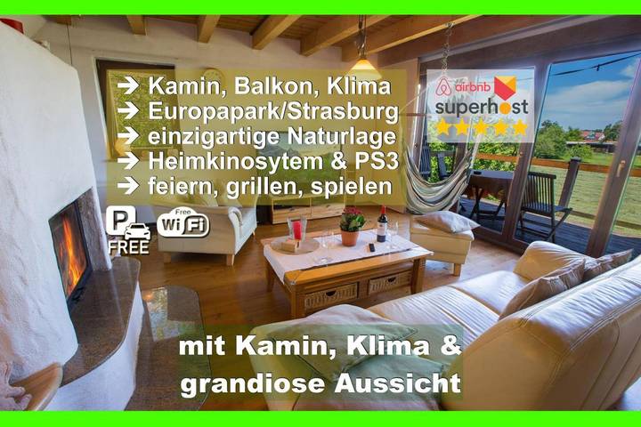 Ferienhaus für 12 Personen, mit Balkon und Garten sowie Ausblick