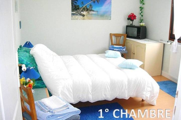Appartement de vacances pour 4 personnes, avec piscine ainsi que terrasse et jardin