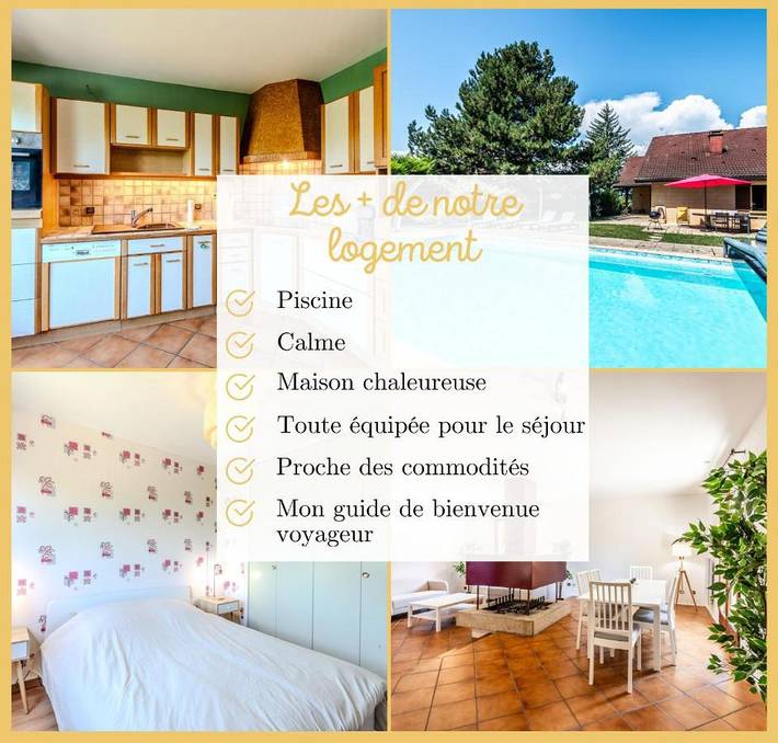 Location de vacances pour 6 personnes, avec terrasse ainsi que piscine et jardin à Massongy - 4