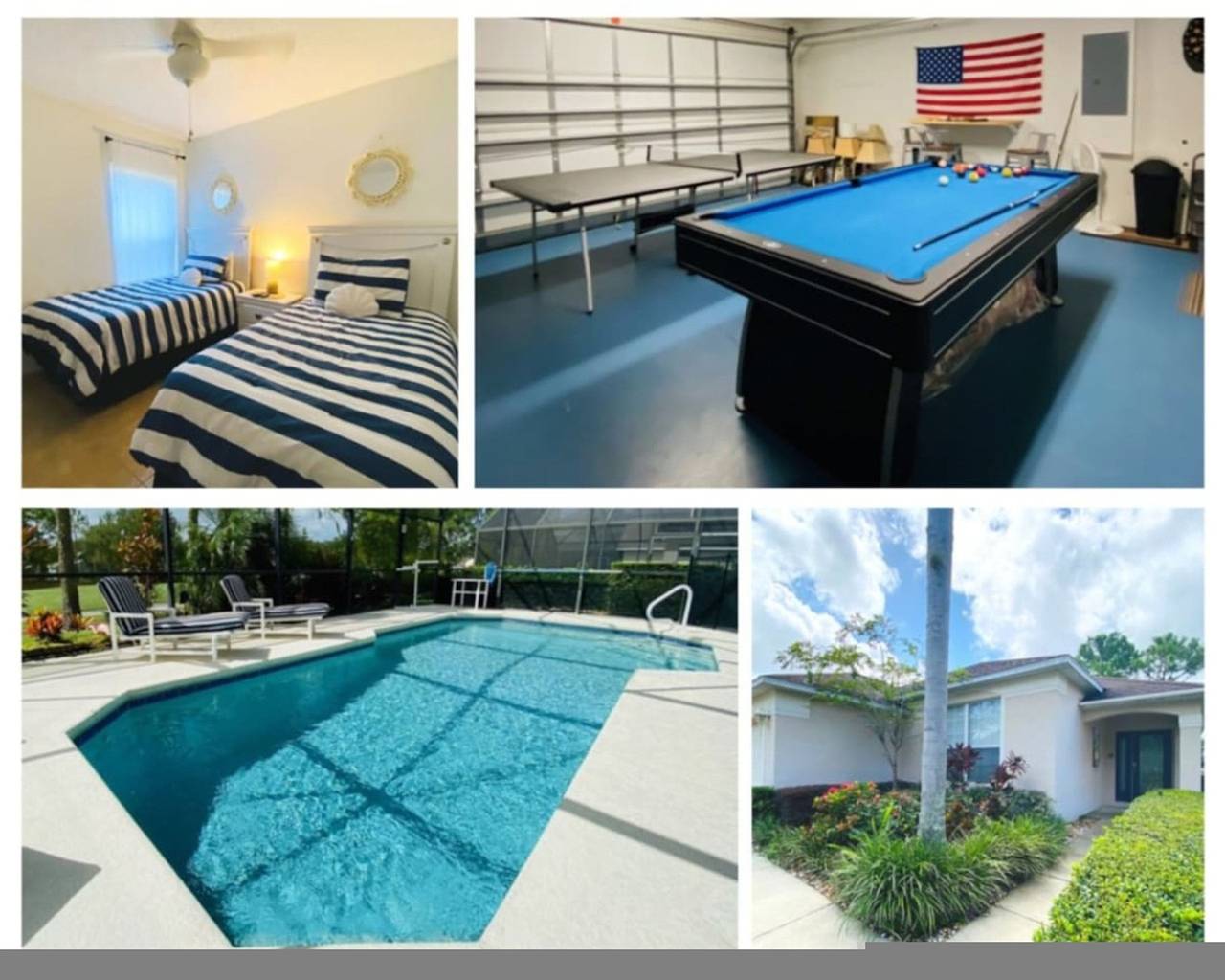 Spacious 4-Bedroom Villa with Private Pool & Game Room in Southern Dunes ⛳ in Haines City, Central Florida
