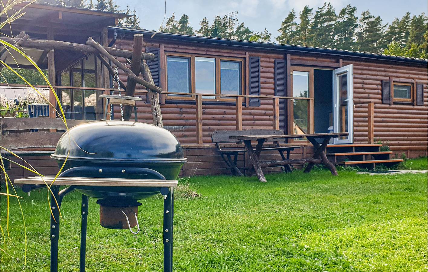 Ferienhaus für 4 Personen mit Terrasse in Powiat Olsztyński