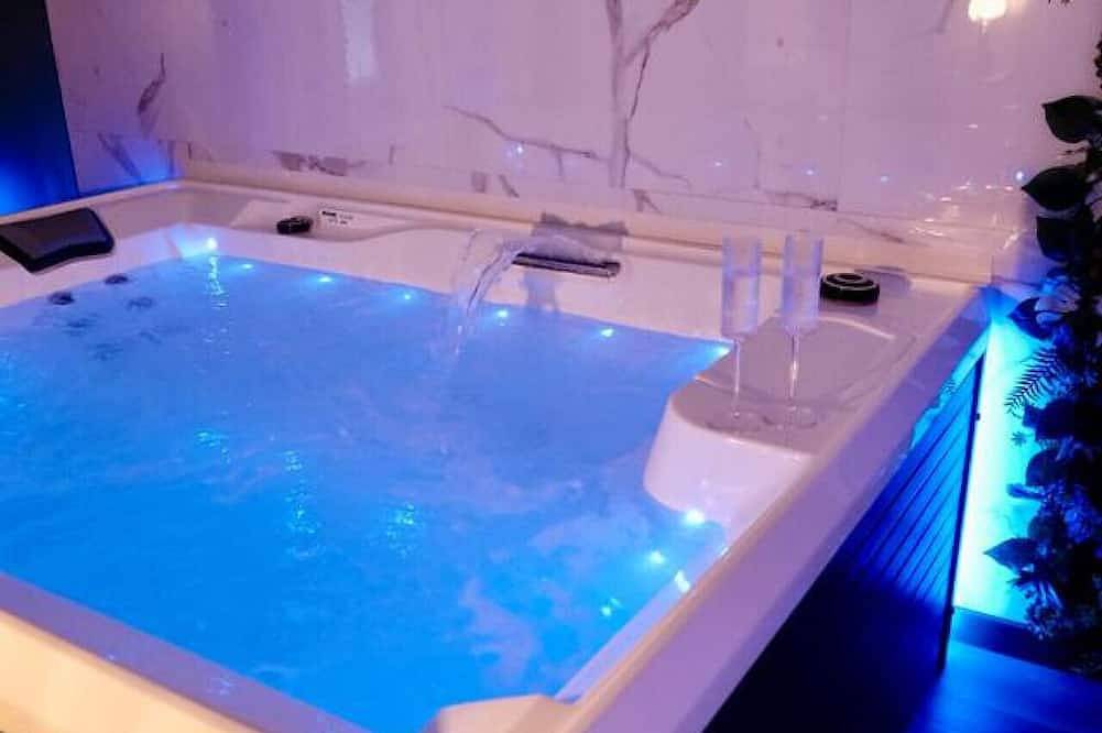 Jacuzzi, rétro-projecteur & jardin in Saint-Yzan-de-Soudiac, Région de Blaye