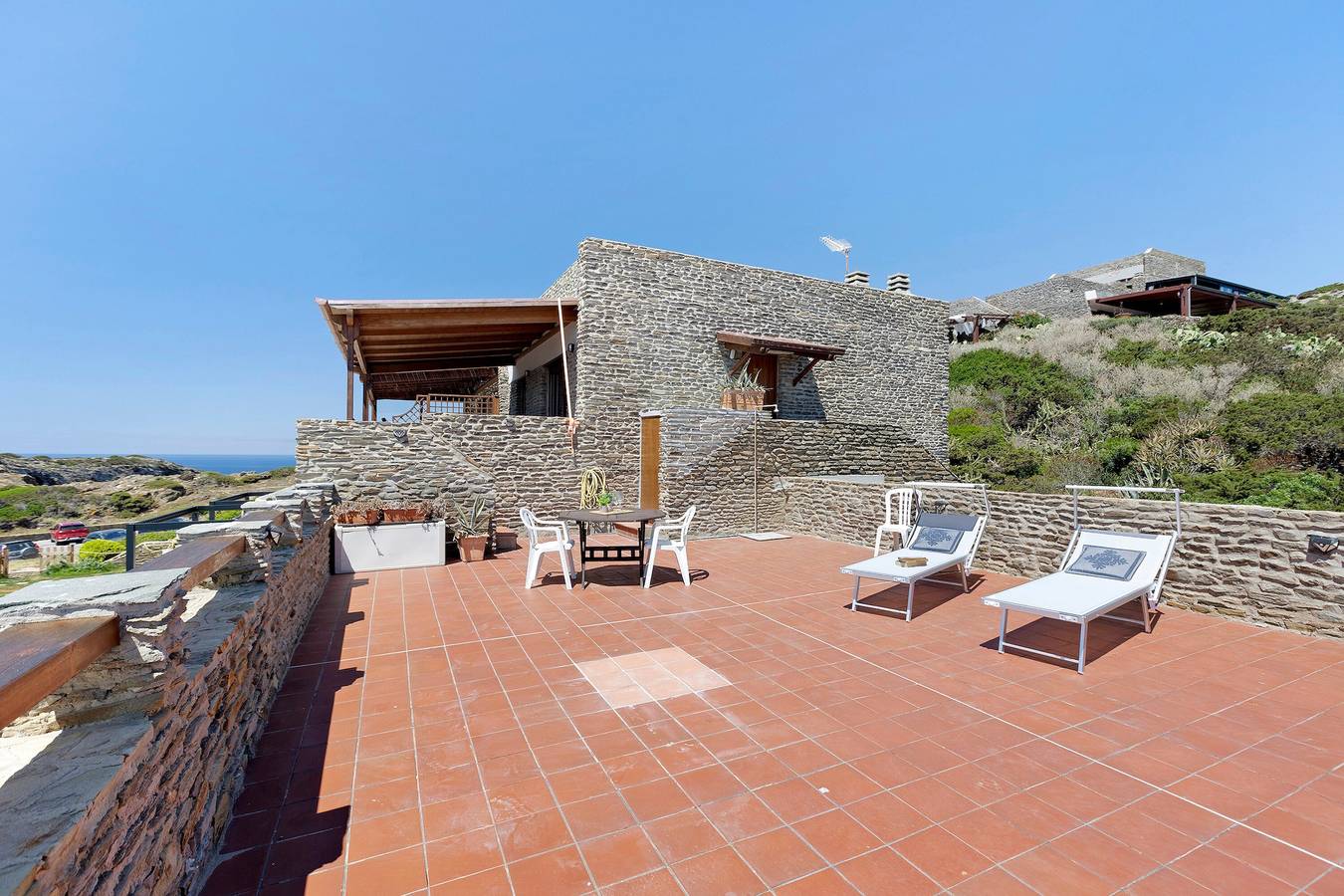 Ferienhaus 'Venere' mit Meerblick, Gemeinschaftspool in La Pelosa (Stintino), Stintino