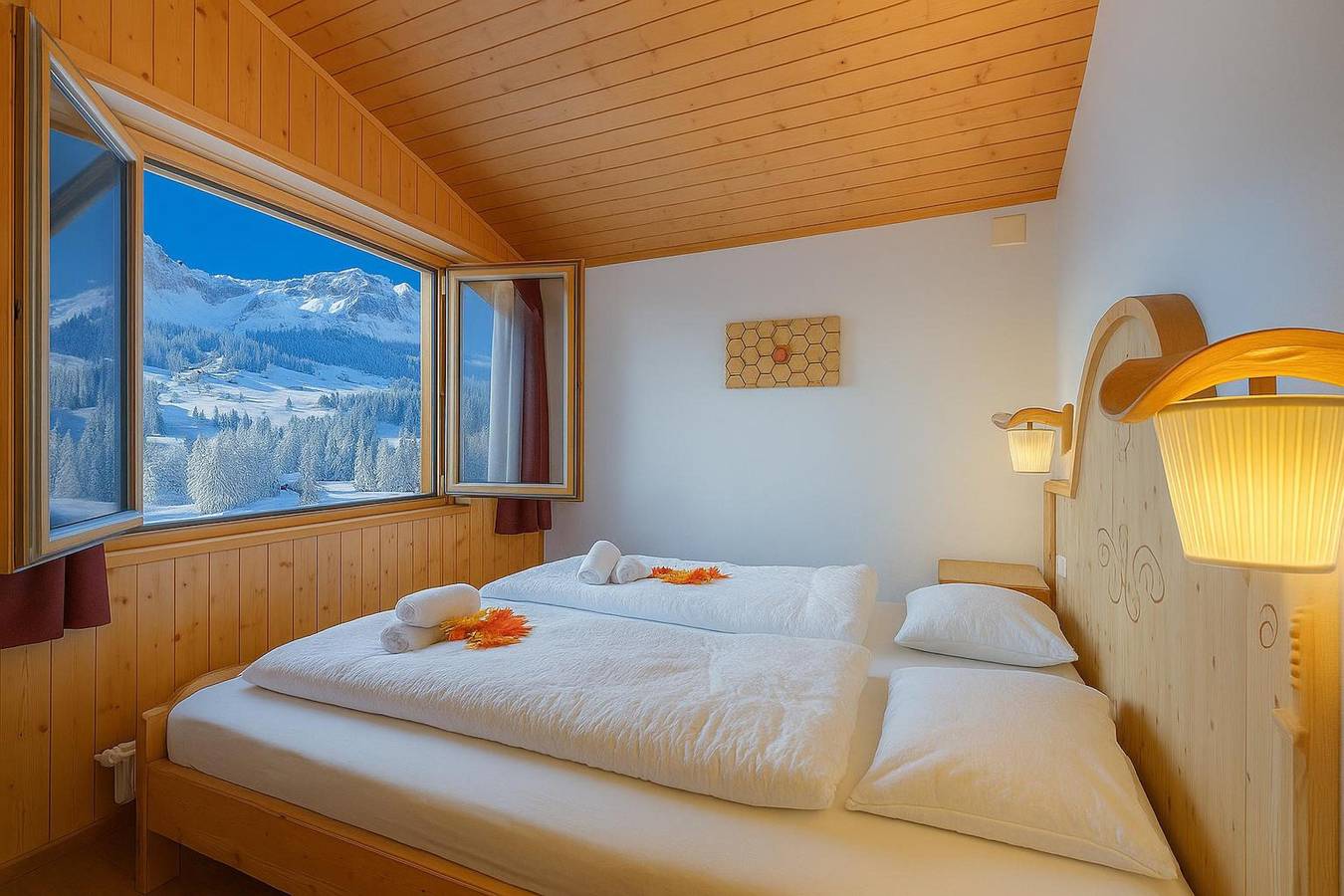 Hotel Relais Alpin Twin Room Ski In-Out 6 in Les Mosses, Ormont-Dessous