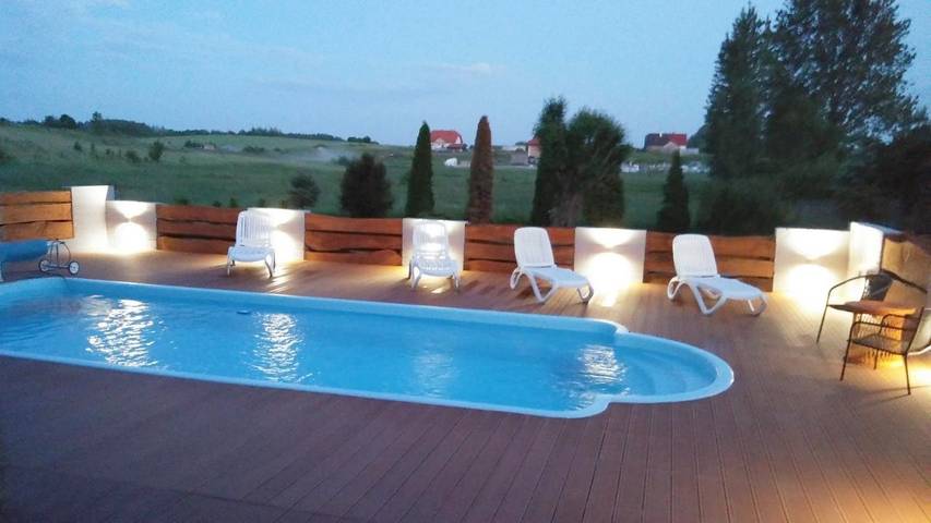 Bed & breakfast dla 3 osób, z Taras i Ogród oraz Basen i Widok na Mazury