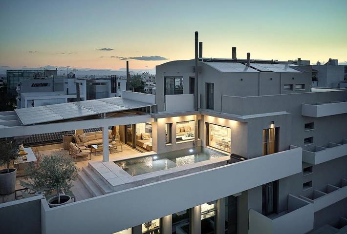 Ferienwohnung für 7 Personen, mit Balkon und Terrasse sowie Garten und Pool