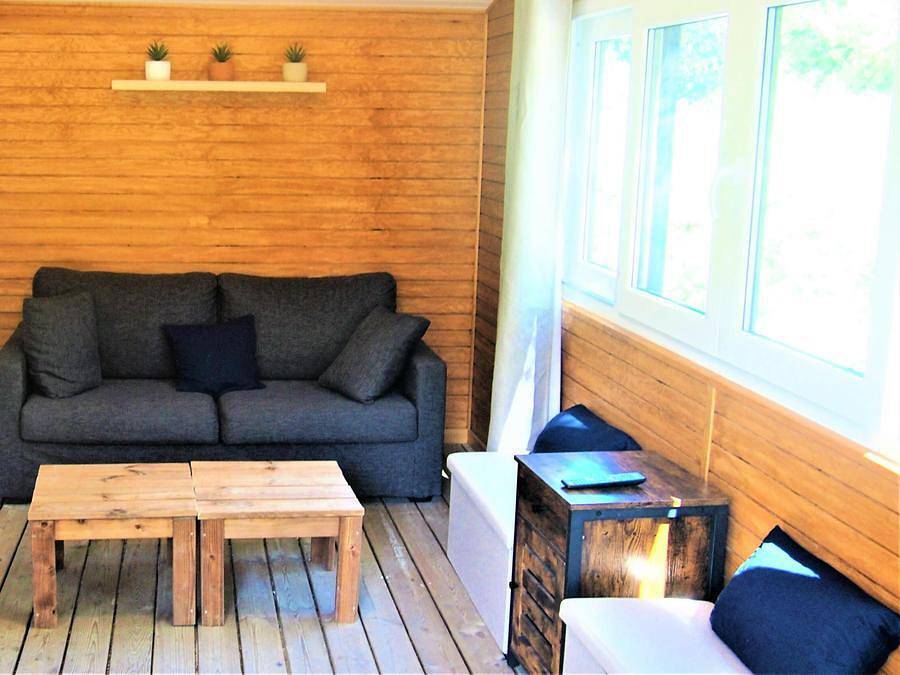 Montana Parc - Gassin - Golfe de St Tropez - Canvas and wooden tent 7 persons - Ecolodge 4 rooms Air-conditioned + Tv in Gassin, Draguignan region