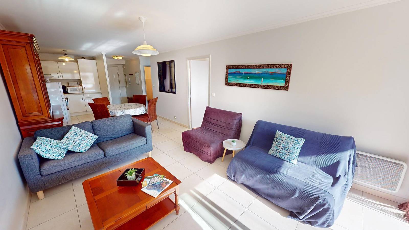 Hel ferielejlighed, Giotto - Pleasant, quiet 2-room apartment with sleeping area, terrace, private parking and swimming pool (40E) in Menton, Nice og omegn