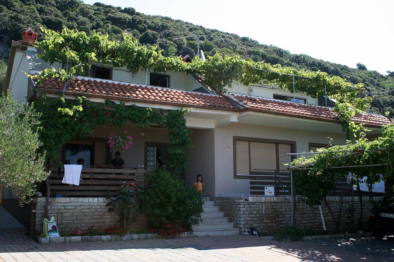 Ganze Wohnung, 1-Zimmer-Ferienwohnung mit Terrasse und Meerblick Supetarska Draga - Gornja, Rab A-5053-b in Lopar, Rab