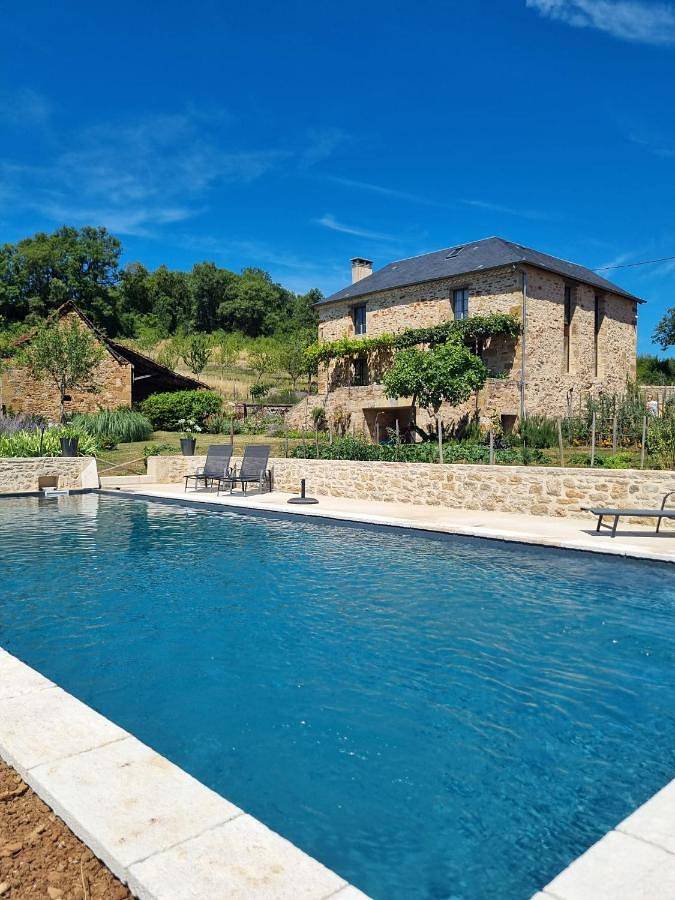 Maison de vacances pour 4 personnes, avec jardin ainsi que piscine et vue