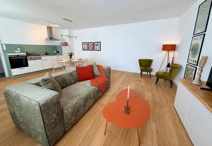 Ferienhaus für 4 Personen, mit Balkon und Terrasse sowie Ausblick