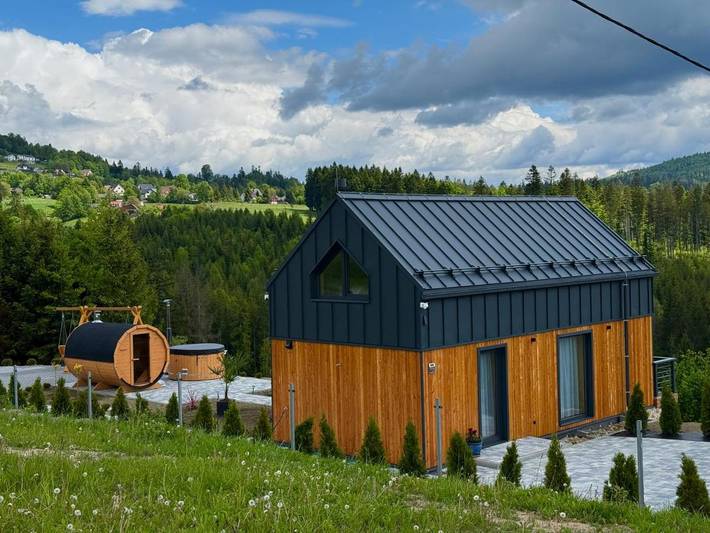 Dom dla 6 osób, z widok i sauna oraz ogród w Koniaków