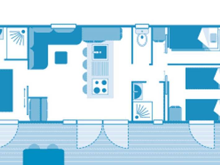 Mobil home pour 6 personnes, avec bassin pour enfant à Saint-Crépin-et-Carlucet - 4