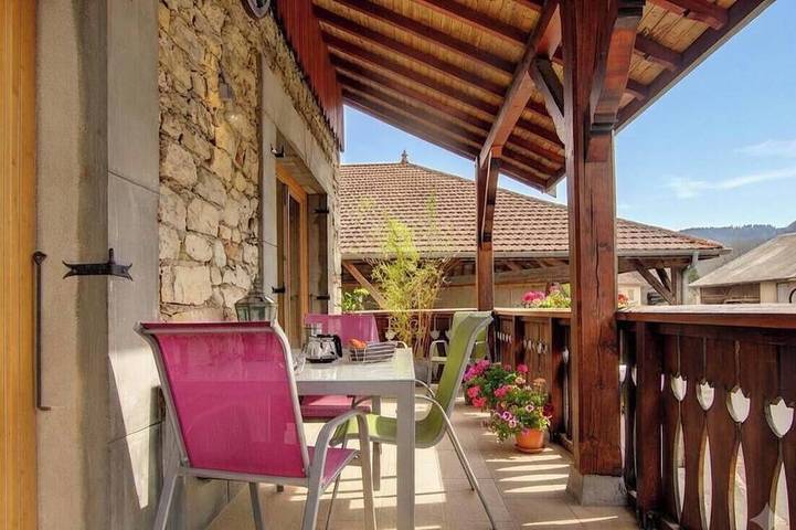 Location de vacances pour 8 personnes, avec Balcon dans Outriaz