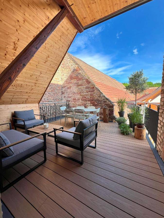 Location de vacances pour 2 personnes, avec terrasse à Blaesheim