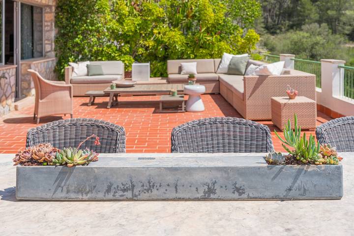 Villa 'Son Bibiloni' avec vue sur les montagnes, terrasse privée et Wi-Fi in Algaida, Majorque l'intérieur des terres