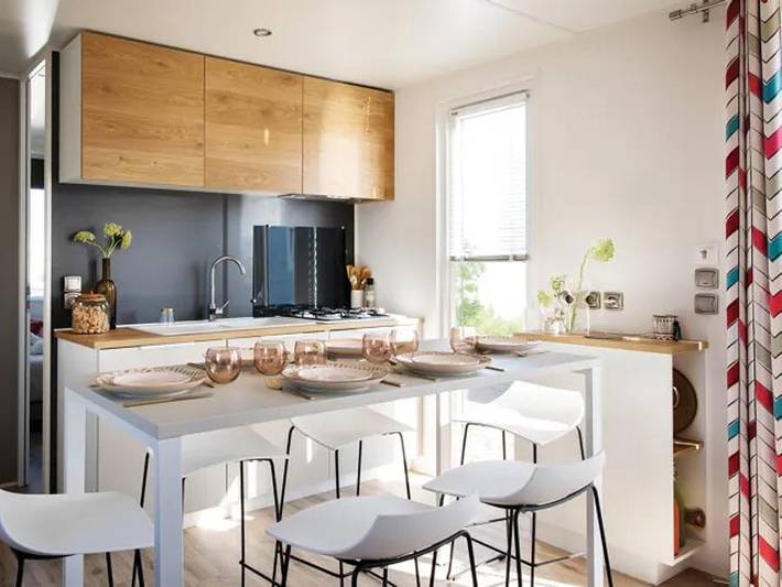 Flower Camping Vitamin - Mobilheim 6 personen - O'Hara Premium 33m² (3 Schlafzimmer) + Terrasse in Saint-Aubin-sur-Scie, Dieppe und Umgebung