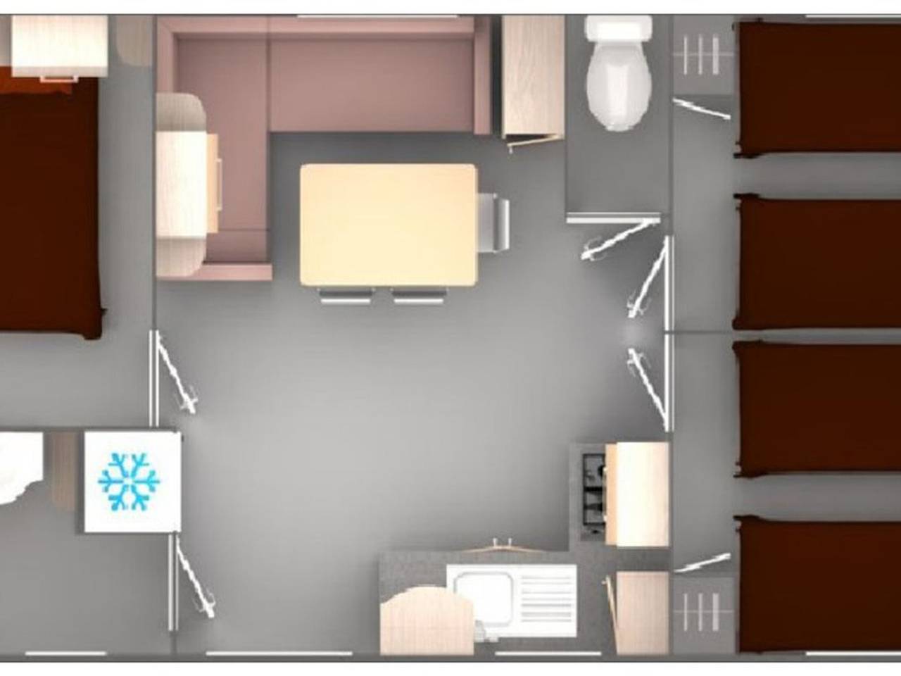 Mobile home for 6 with terrace at Challes-les-Eaux in Challes-les-Eaux, Chambéry region