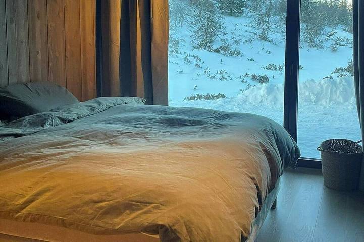 Architektonisch gestaltete Berghütte im Skigebiet Kvitfjell in Kvitfjell, Ringebu