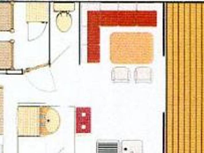 Flower Camping l'Ile d'Offard - Mobilhome 4 personnes - Mobil-home Standard 24m² 2 chambres + terrasse couverte 7m² + bord de Loire + Tv in Saumur, Vallée de la Loire