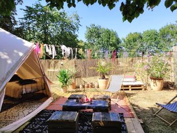 Tente pour 3 personnes, avec jardin en Charente-Maritime
