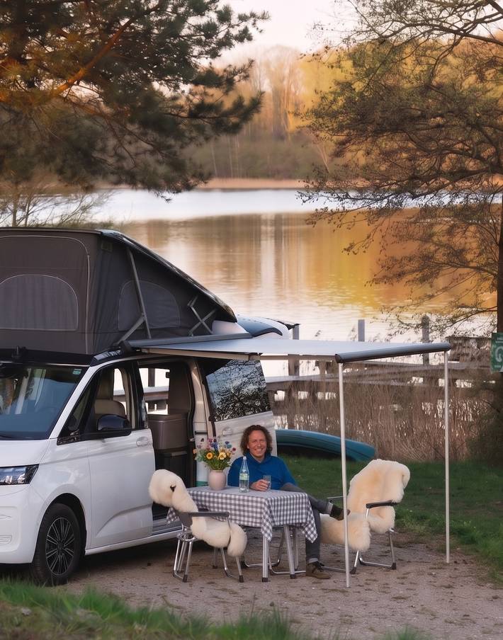 Camping für 4 Personen, mit Garten und Sauna sowie Seeblick in Mecklenburg-Vorpommern - 4