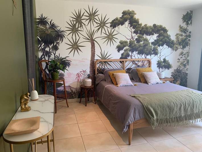 Chambre d’hôte pour 2 personnes, avec Terrasse ainsi que Jardin et Vue