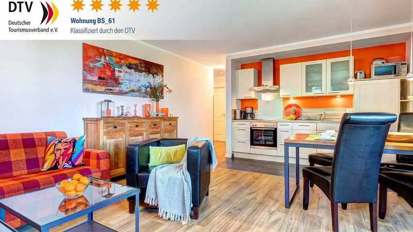 Ferienwohnung für 3 Personen, mit Sauna und Balkon in Benz