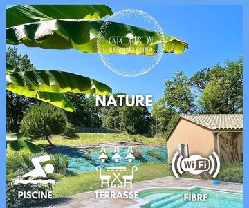 Gîte pour 6 personnes, avec jardin et piscine, animaux acceptés à Notre-Dame-de-Sanilhac