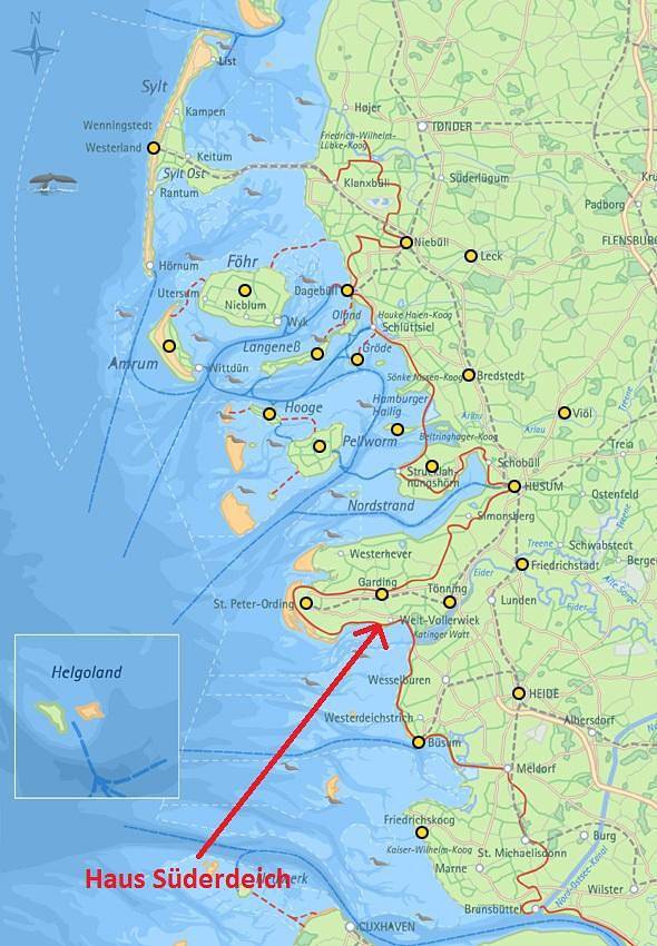 Ferienwohnung für 3 Personen, mit Garten und Terrasse sowie Ausblick, mit Haustier auf Eiderstedt - 2