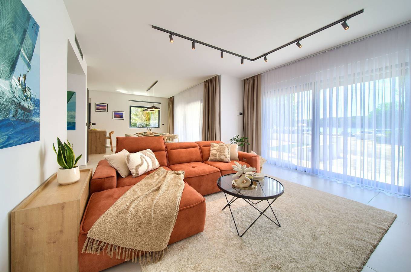 Geräumige Villa mit Meerblick, Terrasse, Küche und Parkplatz – 2,5 km vom Strand entfernt in Punat, Krk