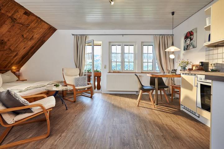 Ferienwohnung für 2 Personen, mit Balkon und Garten sowie Sauna und Ausblick in Fröhnd