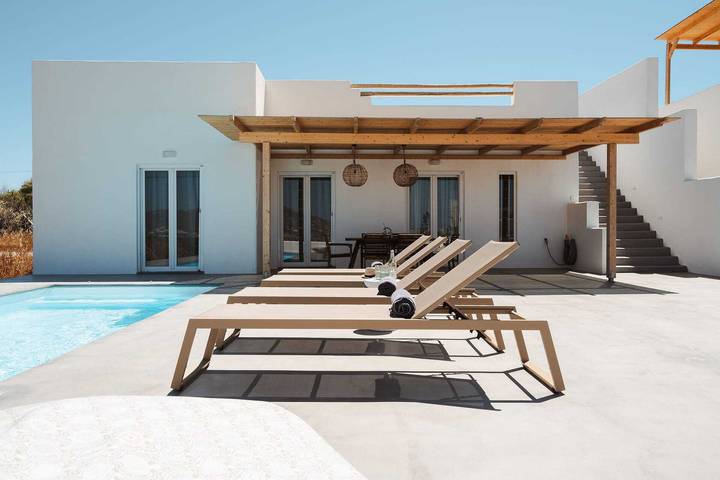 Location de vacances pour 6 personnes, avec Piscine dans Agia Anna