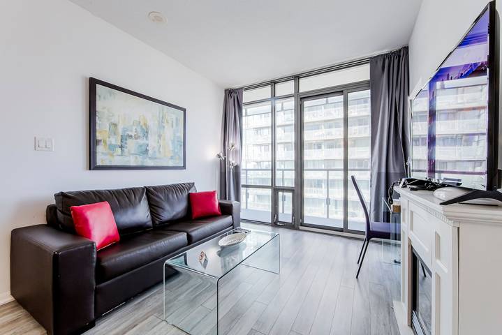 Apartamento vacacional entero, Condominio de 2 dormitorios con capacidad para 6 personas cerca del hospital Sick Kids, Tgh, Princess Margaret, U of T in Toronto, Lago Ontario (Kanada)