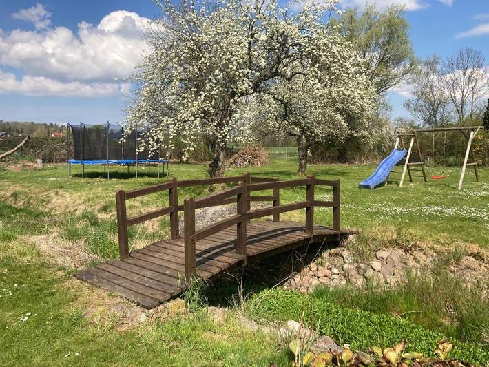 Ferienhaus für 6 Personen, mit Terrasse und Garten sowie Pool und Ausblick in Schwedt/Oder