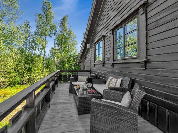 Ferienhaus für 6 Personen, mit Terrasse und Garten sowie Seeblick in Åseral - 2