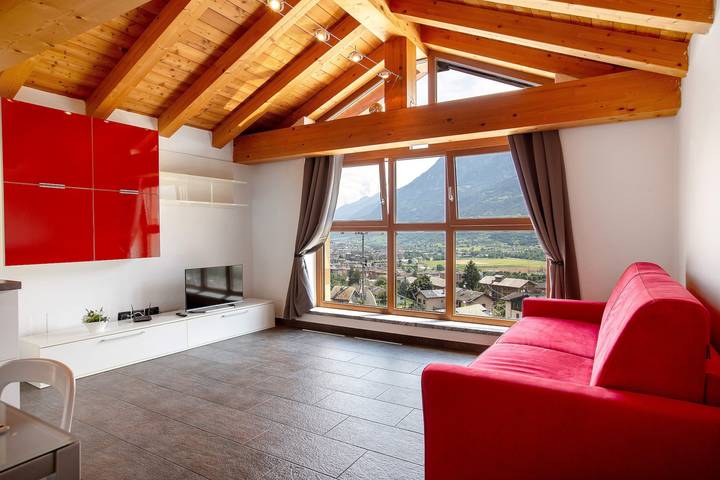 Ferienwohnung für 4 Personen, mit Balkon im Aostatal