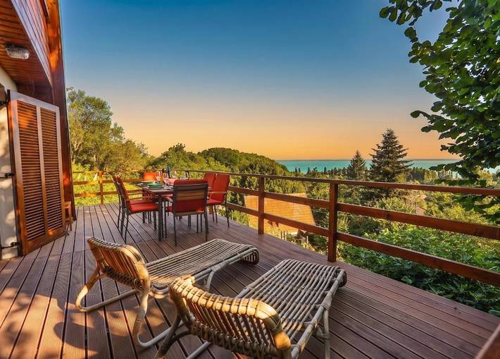 Location de vacances pour 4 personnes, avec vue et sauna ainsi que jardin et vue sur le lac à Szigliget - 3