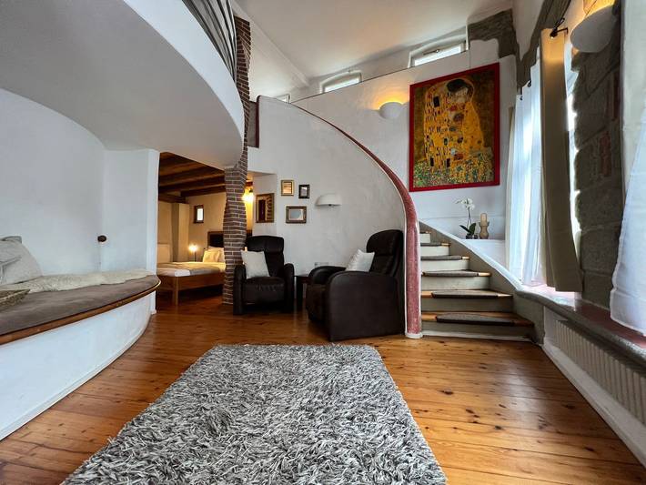 Ferienwohnung für 4 Personen, mit Terrasse und Garten sowie Sauna am Bodensee