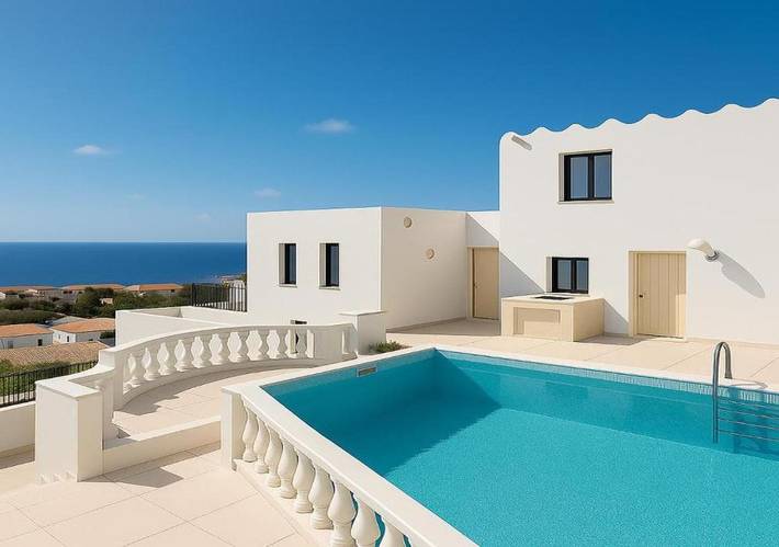 Vakantieappartement voor 3 personen, with uitzicht and tuin as well as zwembad in Koutouloufari