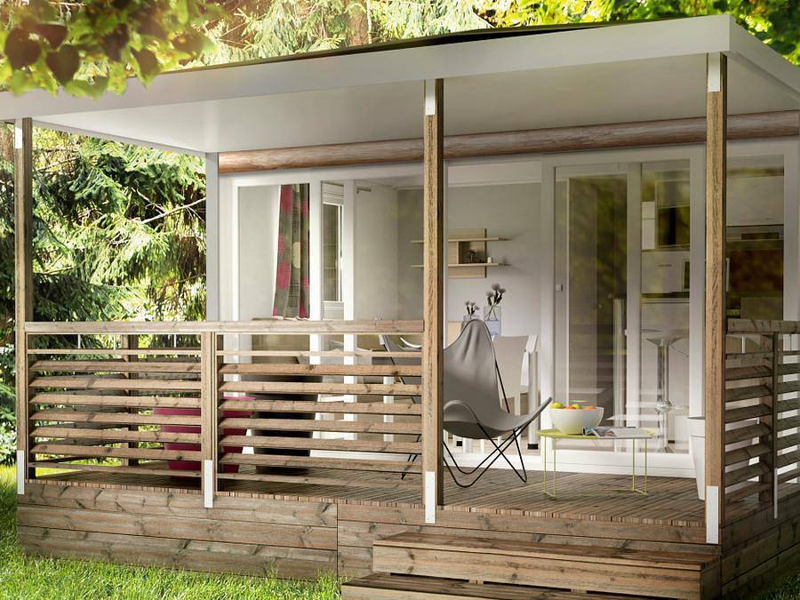 Camping Ecovillage Le Soleil Du Pibeste - Mobilhome 4 personnes - Mobile home Tourmalet Draps + serviettes compris in Agos-Vidalos, Pyrénées